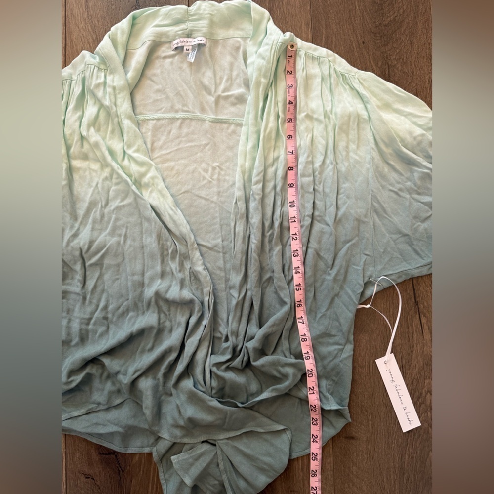 NWT Young Fabulous Broke Carmen Ocean Bay Ombré Wrap Tie Oversized shrug Size M - Picture 2 of 8